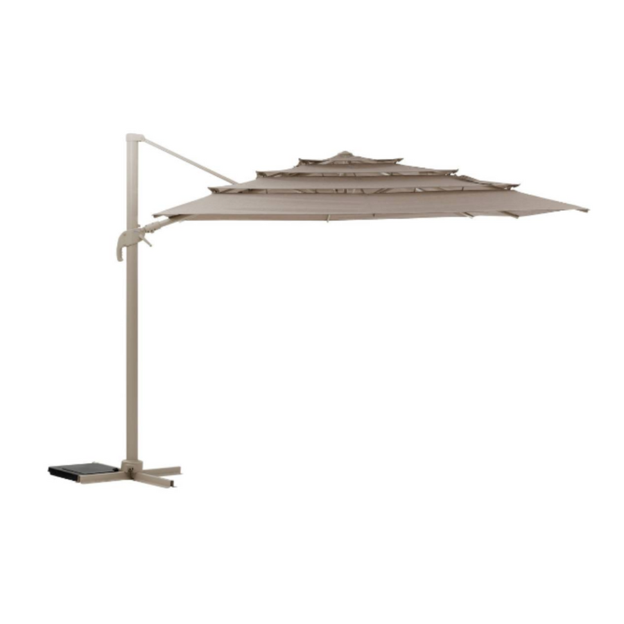 Parasol déporté rectangulaire multi-toile 